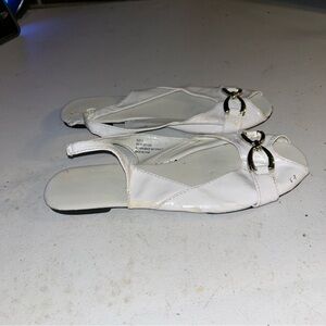 Elegant White Slingback Sandals